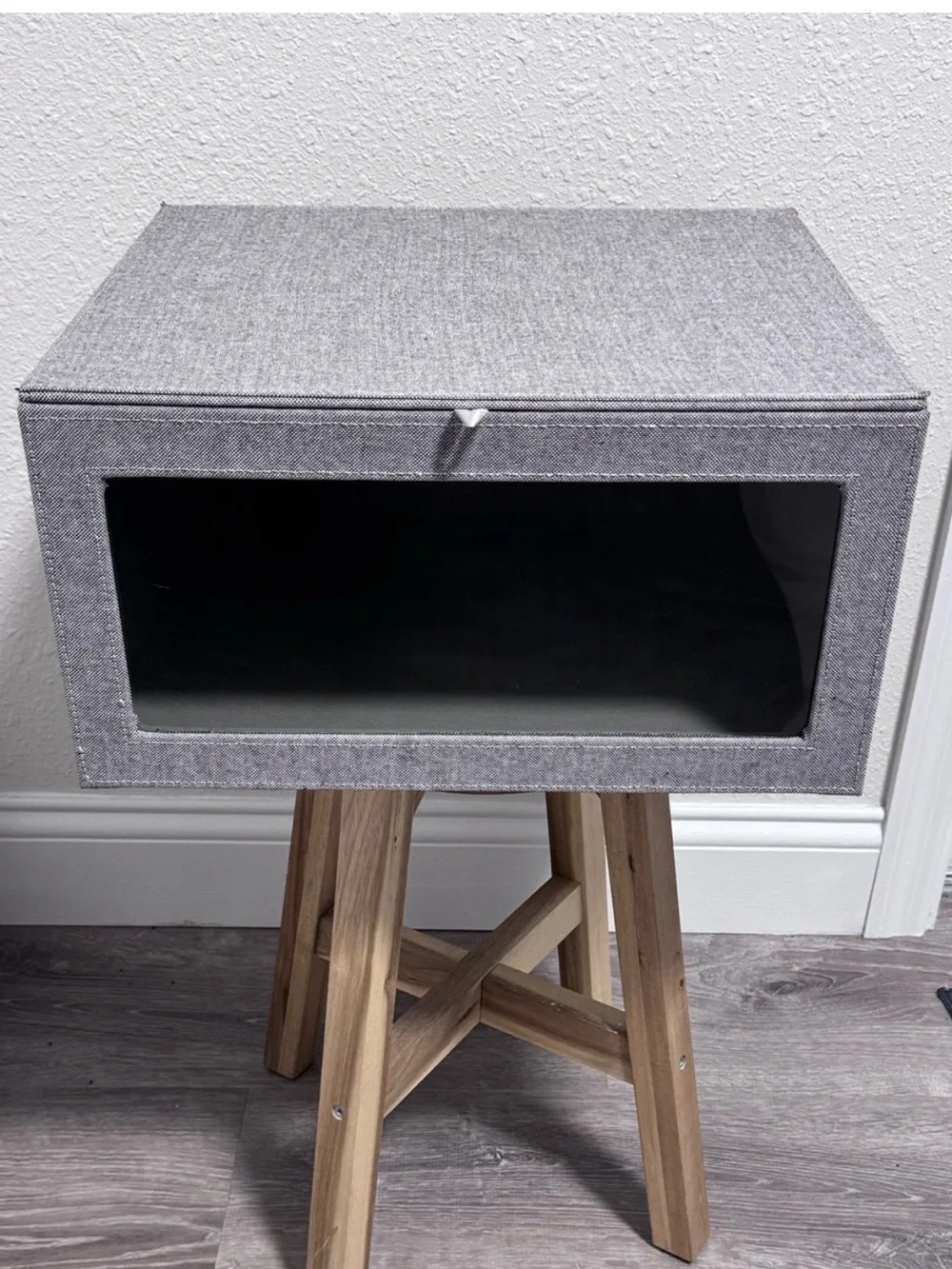 Cambridge Drop-Front Sweater Box in Grey - The Container Store EUC